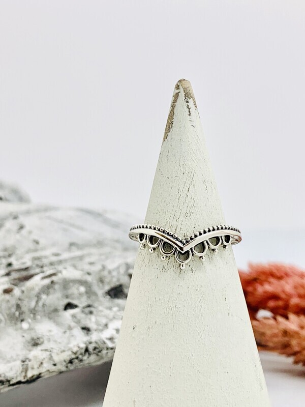 Silver Filigree Rings with Dots