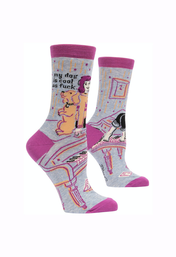 My Dog is Cool As Fuck Women’s Crew Socks
