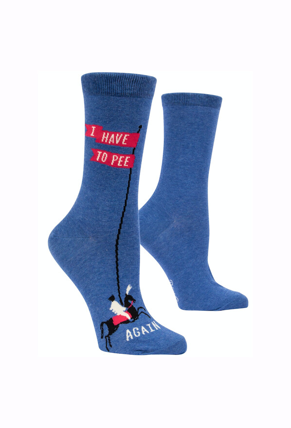 I Have to Pee Again Women’s Crew Socks DNO