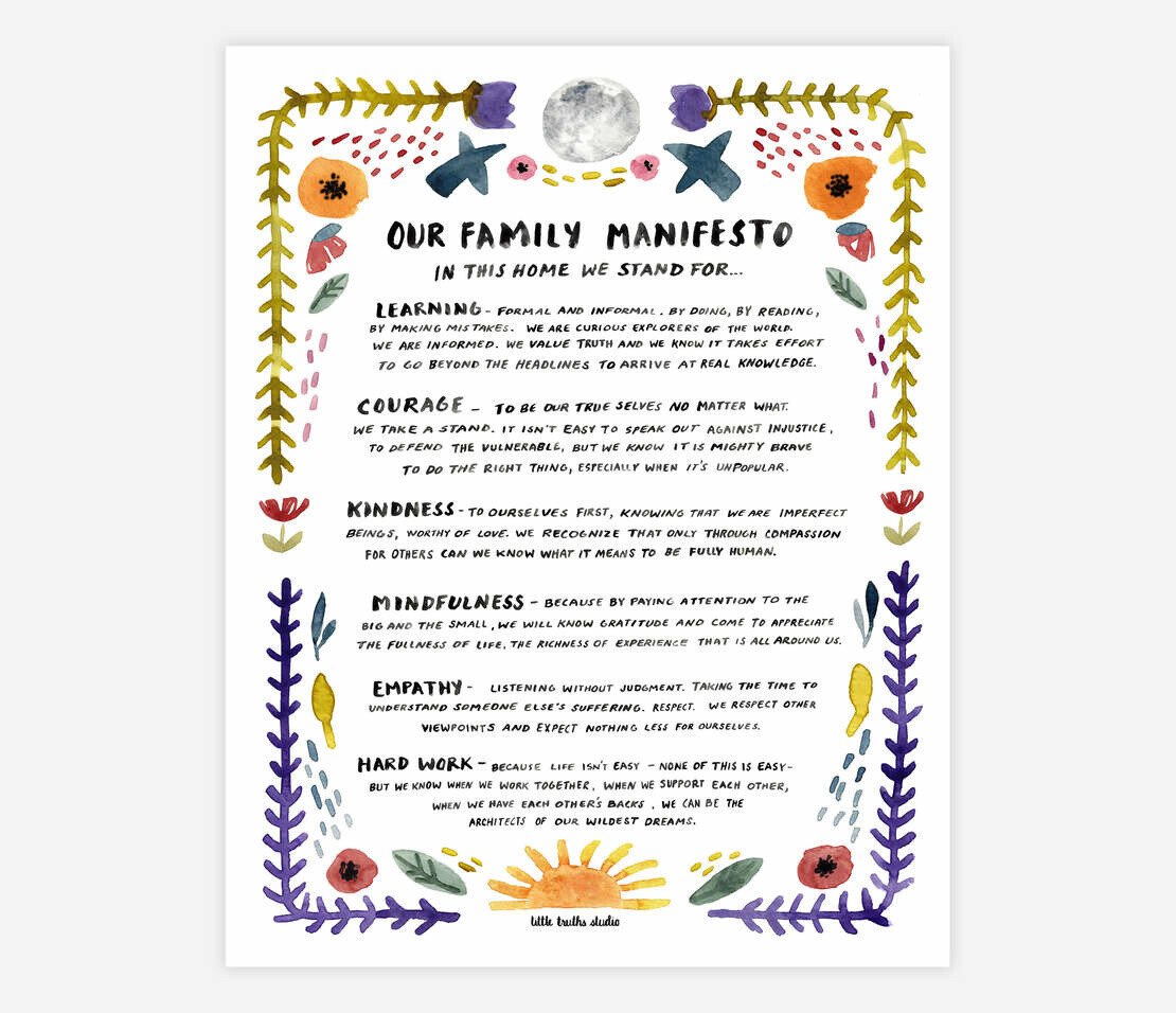 Family Manifesto 11x14” Print
