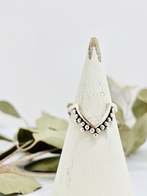 Sterling Silver Bali V-Shaped Ring