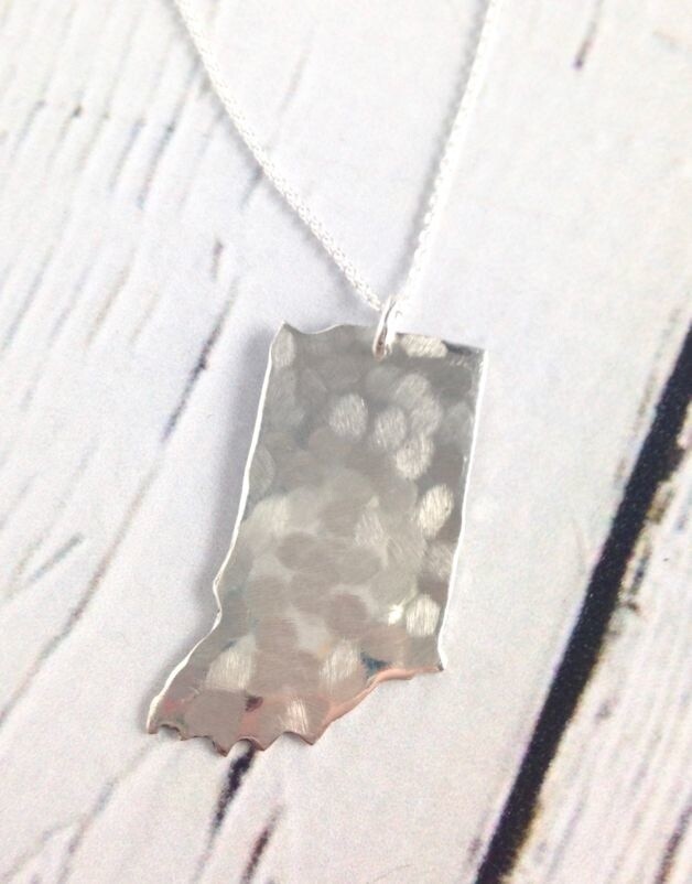 Handstamped Hammered Indiana Necklace