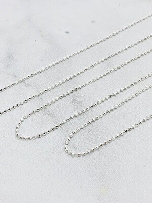 Sterling Silver Faceted Bead Chains