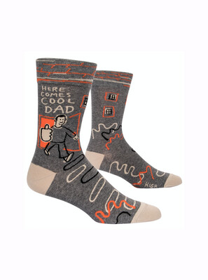 Here Comes Cool Dad Men’s Crew Socks