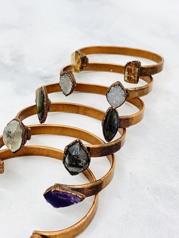 Copper Cuff Bracelet with Electroformed