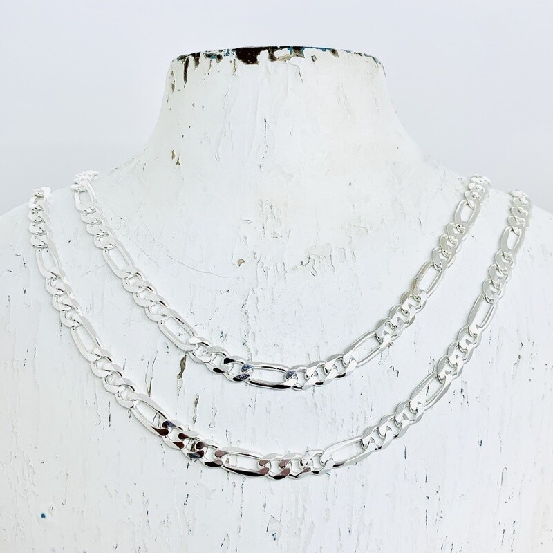 Sterling Silver 5.5mm Figaro Chain