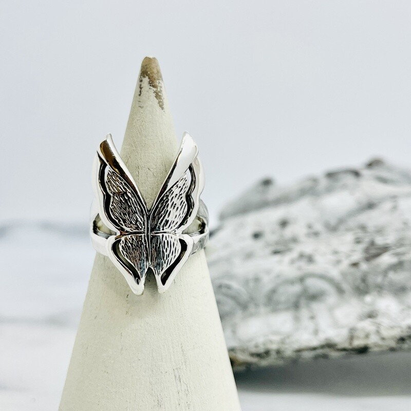 Silver Butterfly Ring
