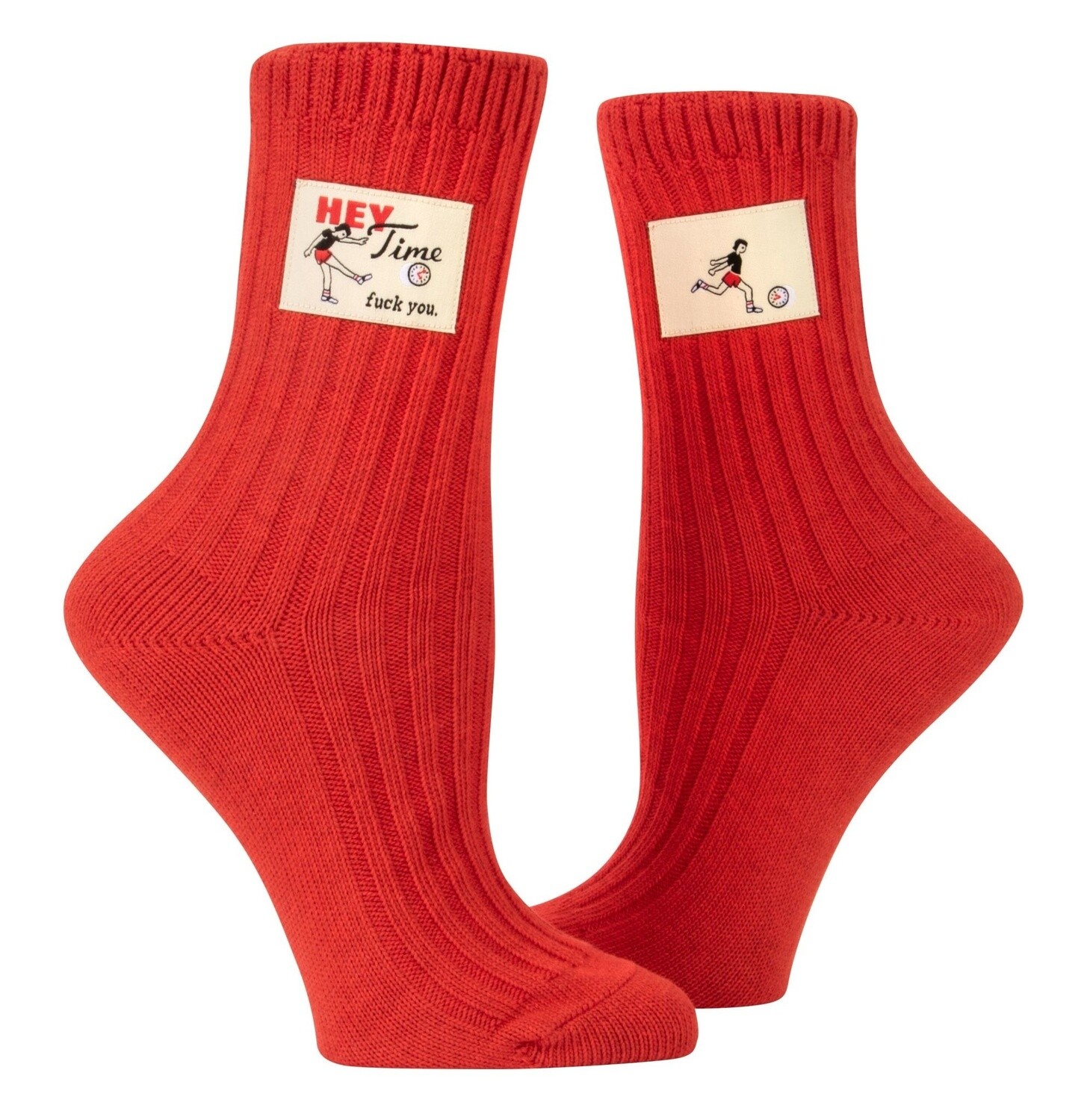Hey Time Fuck You Tag Socks