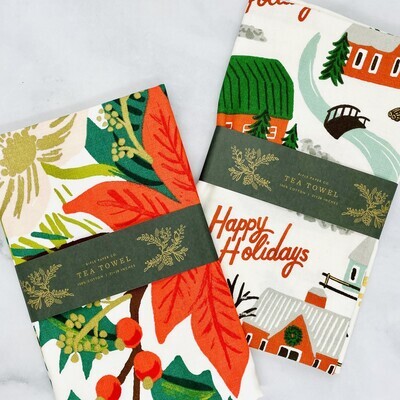 Rifle Paper Holiday Tea Towel