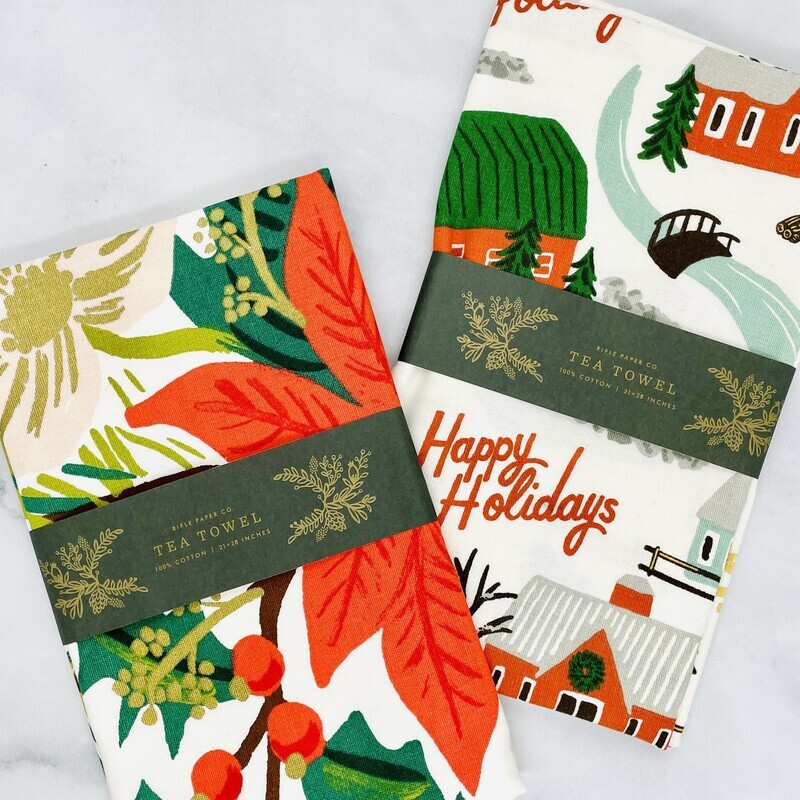 Rifle Paper Holiday Tea Towel