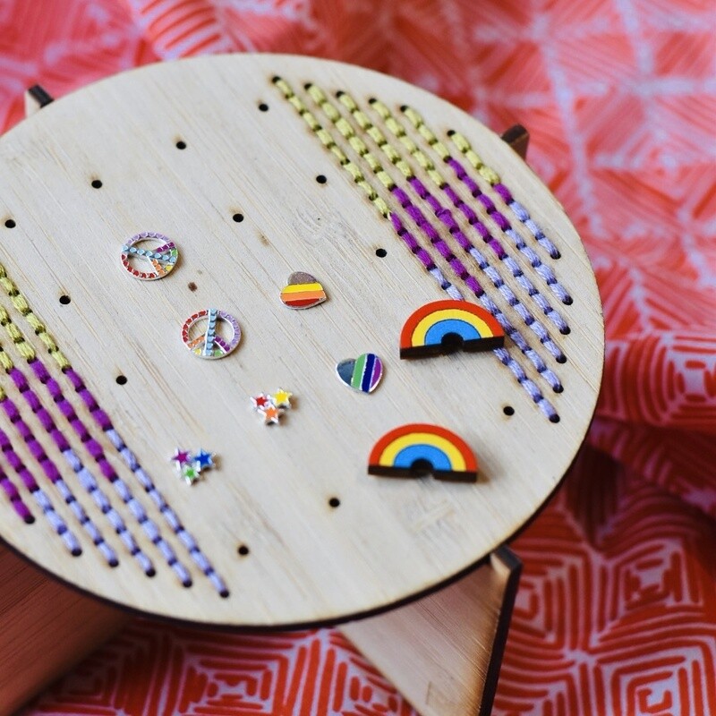 Embroidered Earring Holder