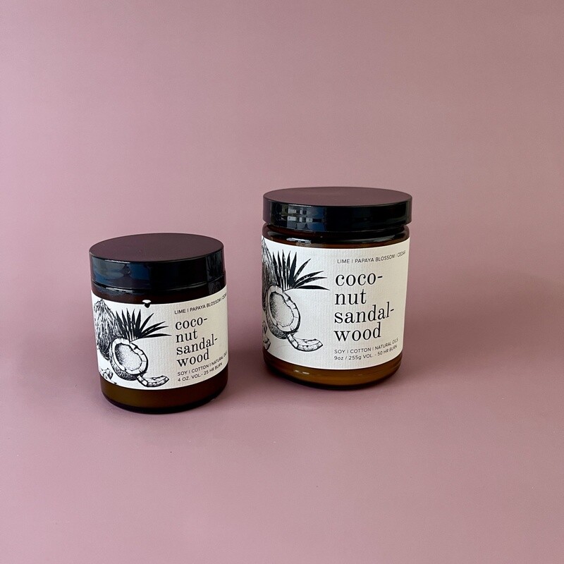 Coconut Sandalwood Soy Candle