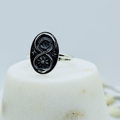 Silver Infinity Snake Ring