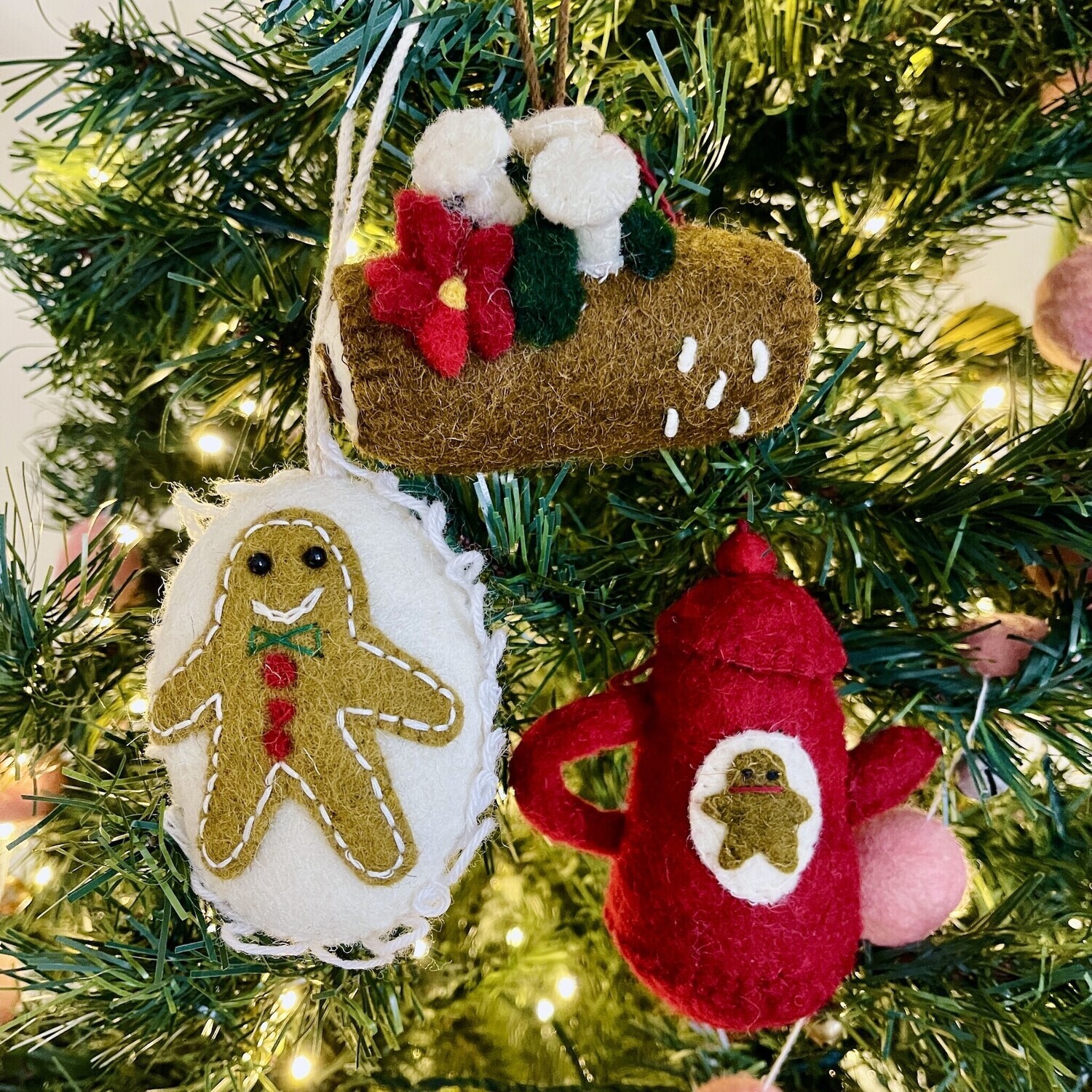 Wool Felt Ornament With Embroidery