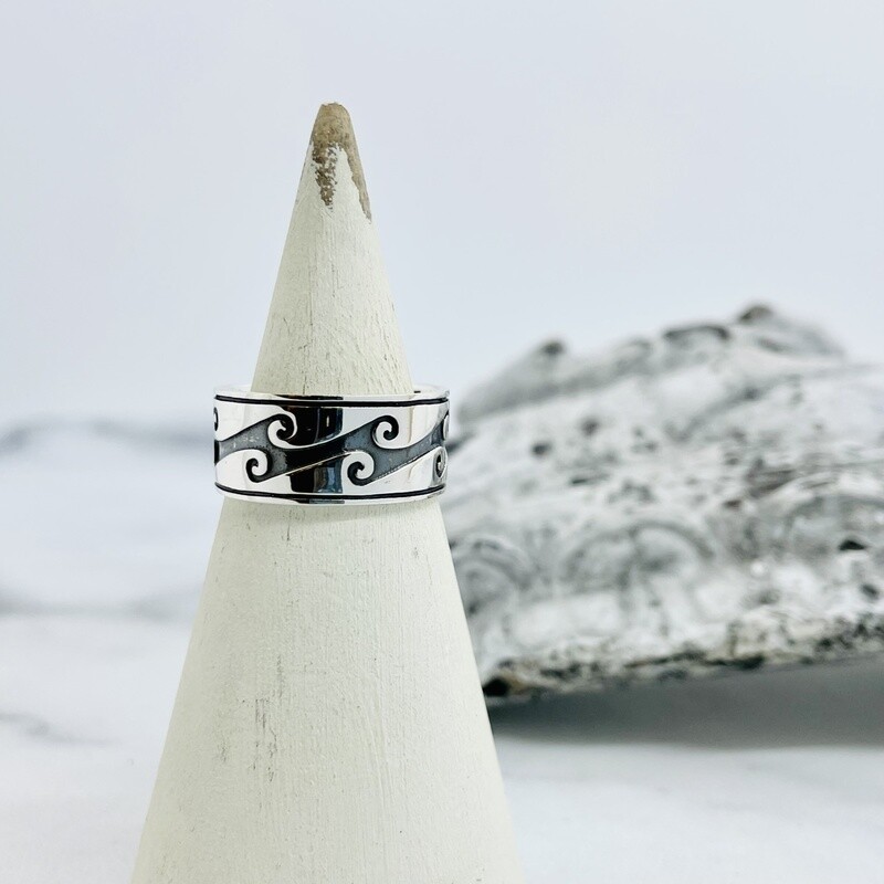 Silver Wave Design  Ring