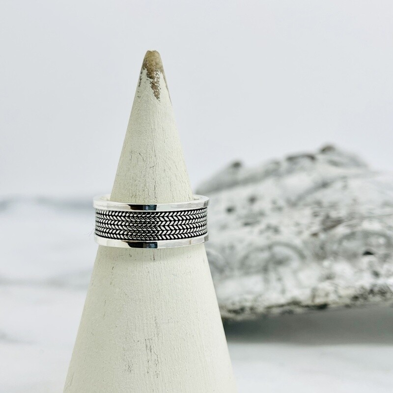 Silver Braid Band Ring
