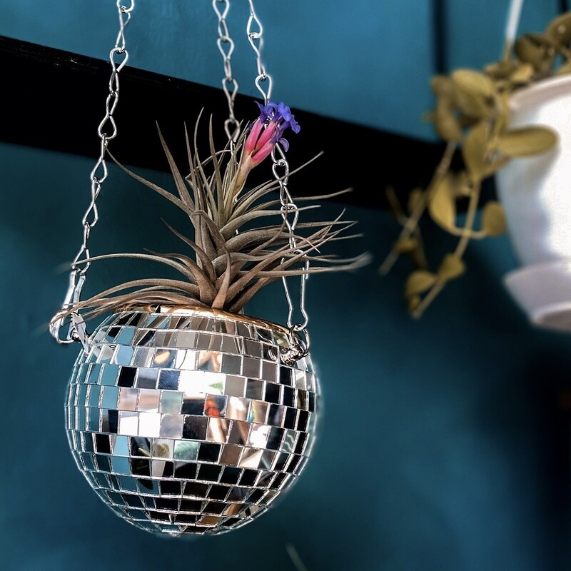 Disco Ball Hanging Planter