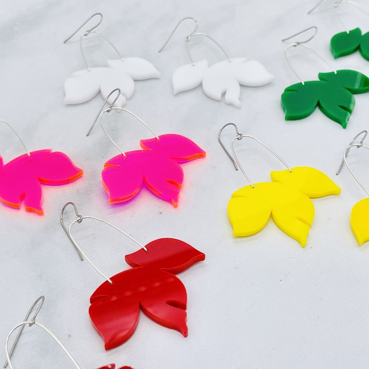 Rescued Acrylic Fleur Earrings