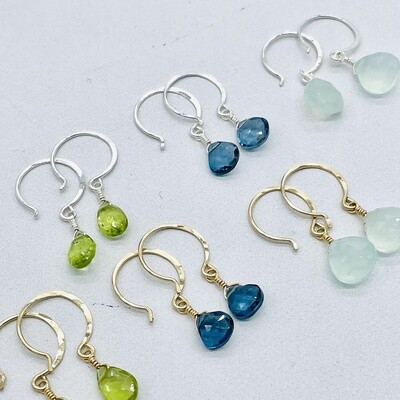 Gemstone Drop Earrings