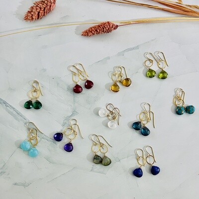 Goldfill Circle Earrings with