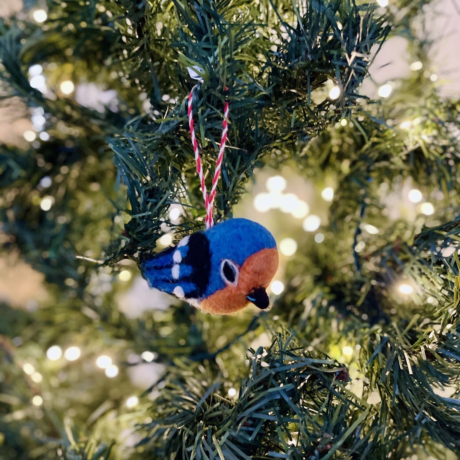 Cheery Chirp Wool Bird Ornament