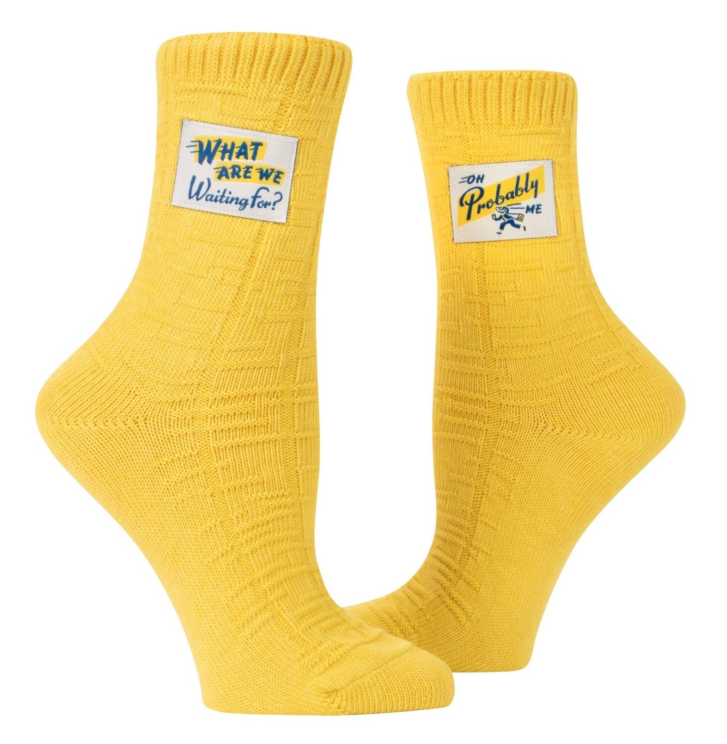 What Are We Waiting For Tag Socks