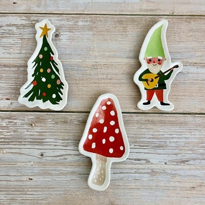 Gnome for the Holidays Shaped Dish