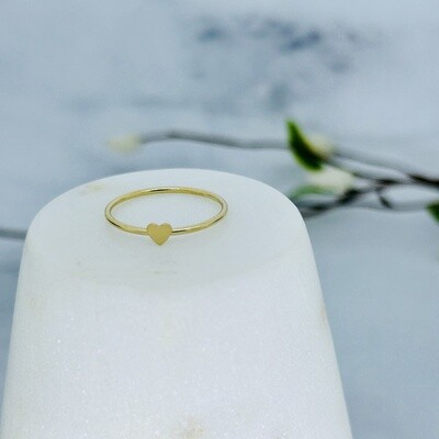 Stacking Ring with Heart, GF,