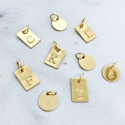 CHM28 - Initial Charm - Gold Filled
