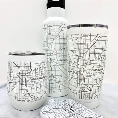 Indianapolis Map Insulated Drinkware
