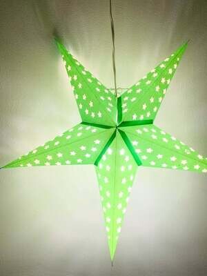 Solid Green Star Light with 12' Cord