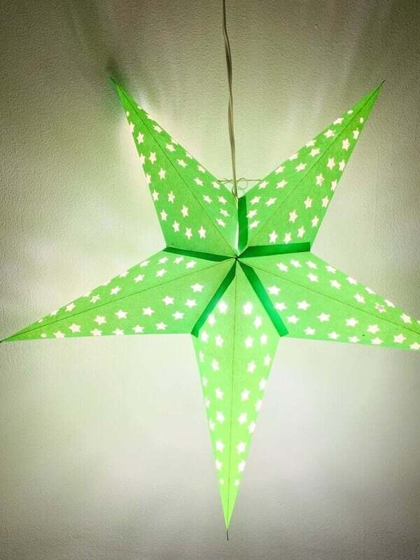 Solid Green Star Light with 12&#39; Cord
