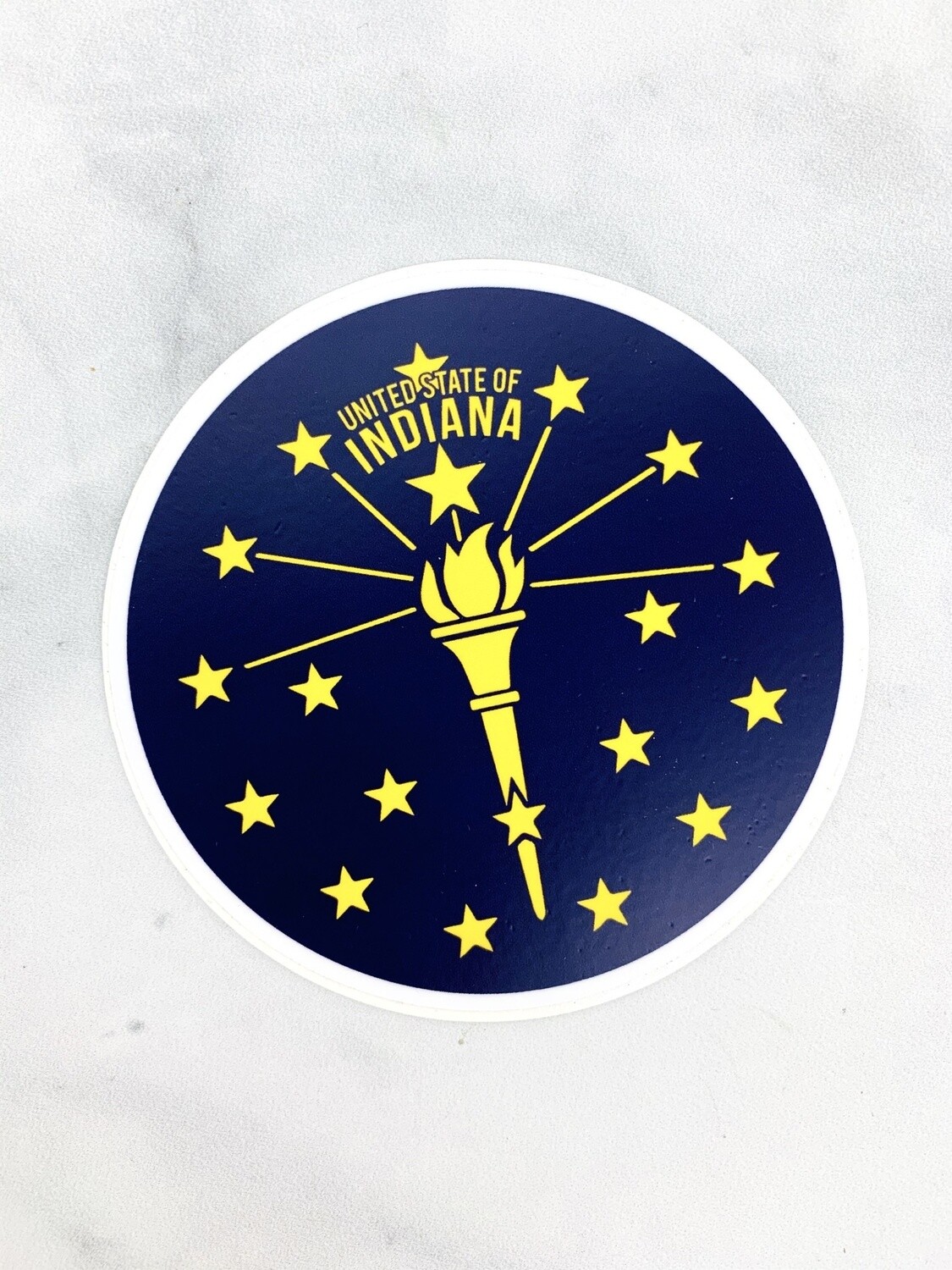 Indiana Torch and Stars Sticker