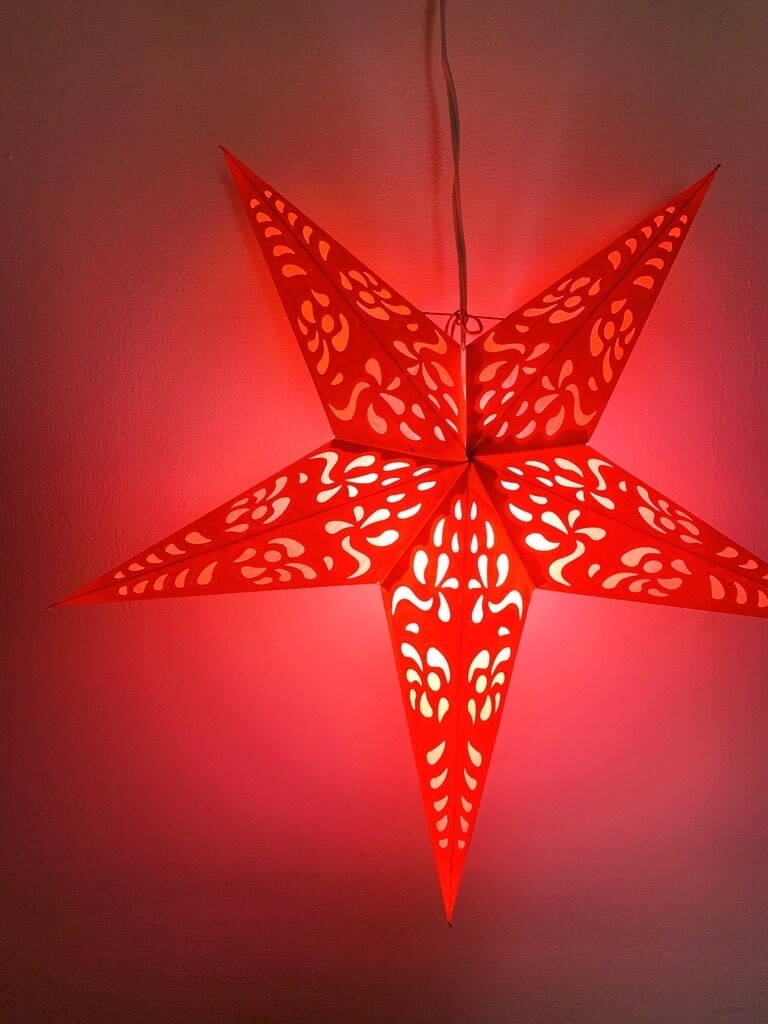 Red Punch Star Light with 12&#39; Cord