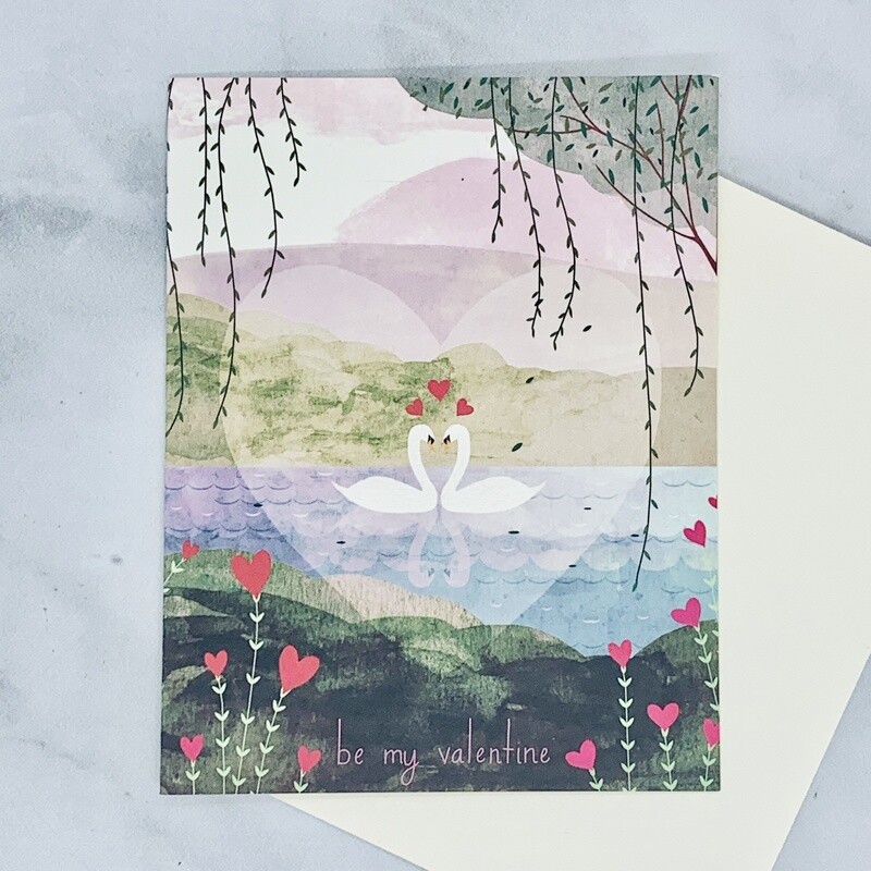 Valentine Swans Card