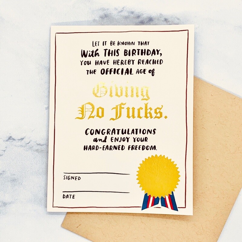 Decree Bday Card