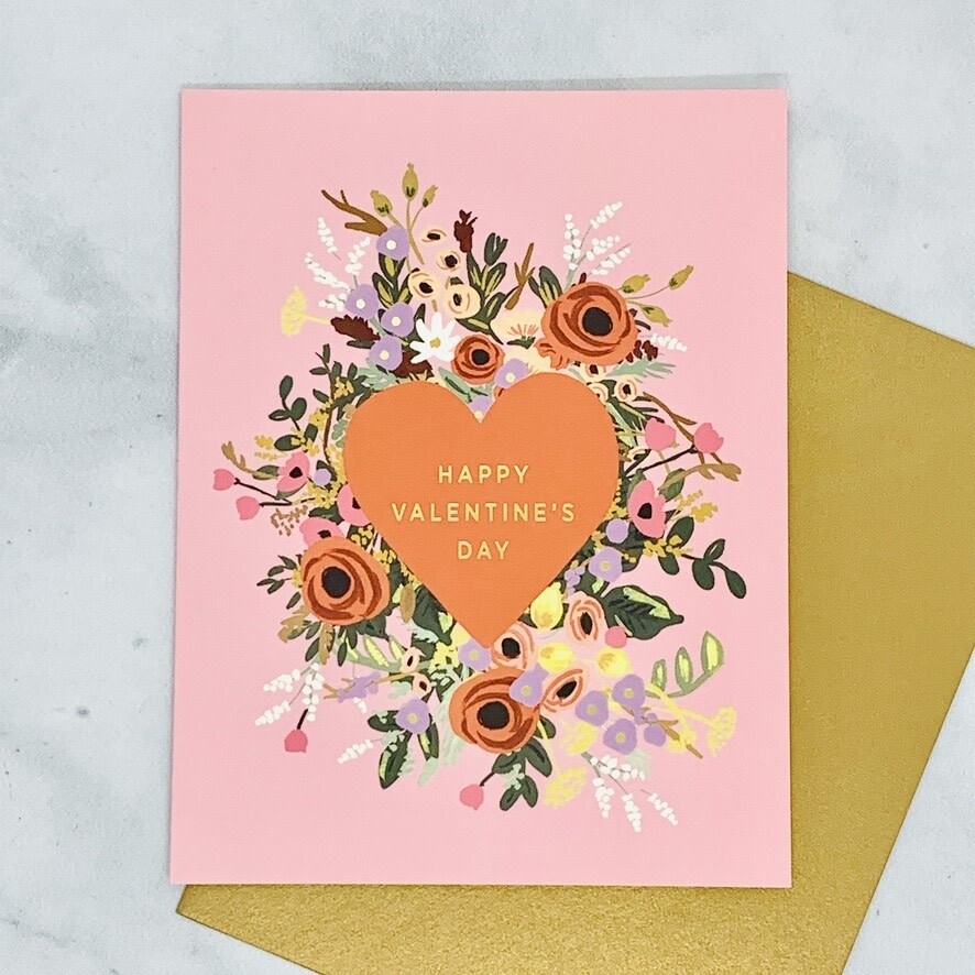 Blooming Heart Valentine Card