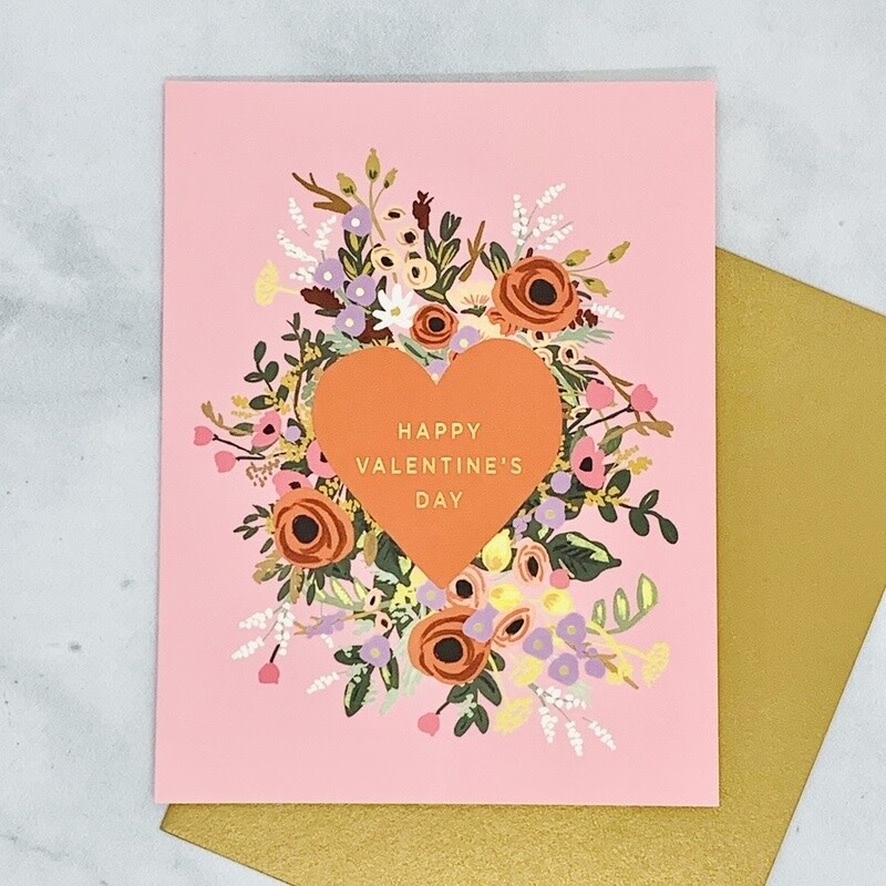 Blooming Heart Valentine Card