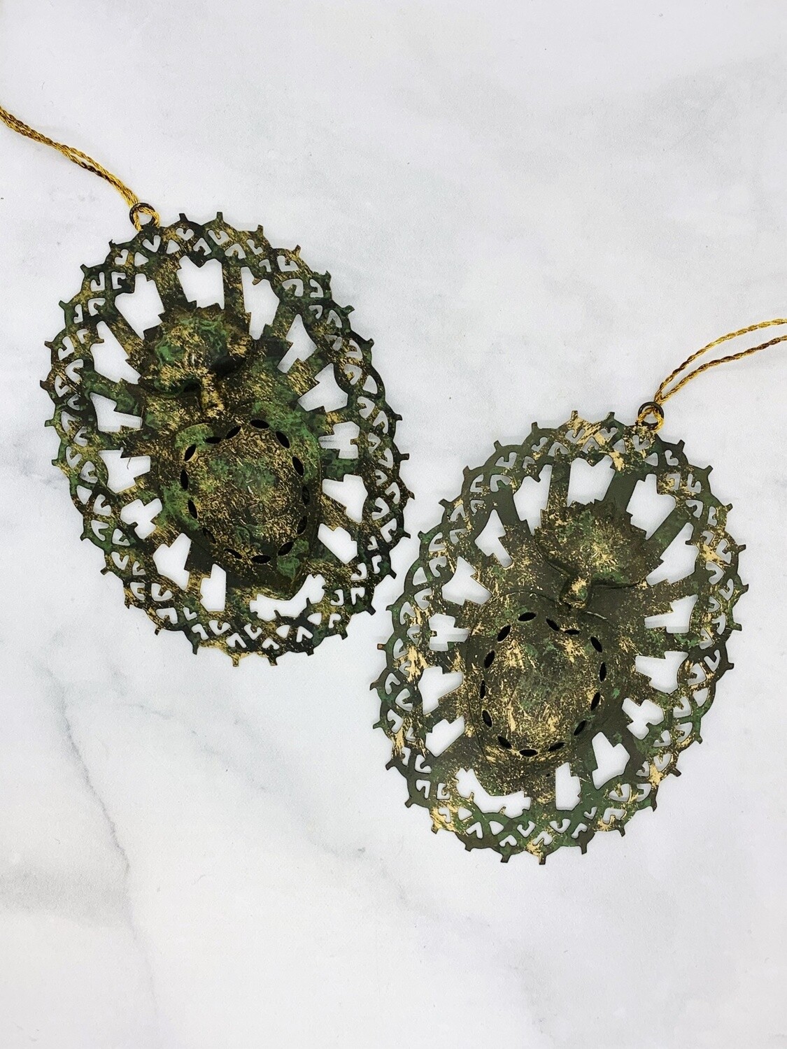 Metal Sacred Heart Ornament.