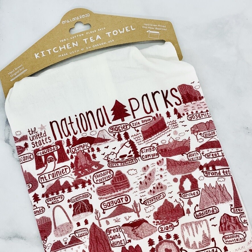 National Parks Tea Towel