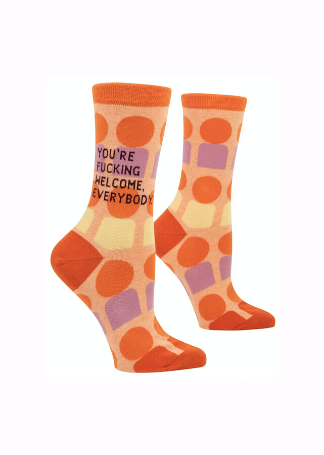 You&#39;re Fucking Welcome Women&#39;s Crew Socks DNO