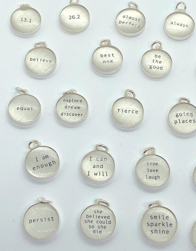Lithograph Word Pendant