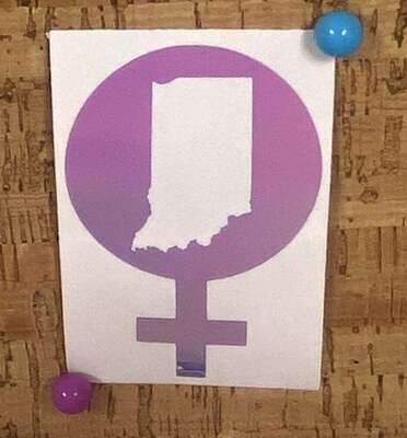 Indiana Feminist Sticker