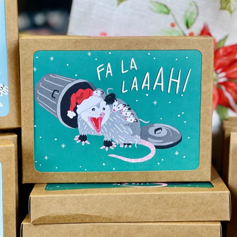 Fa La Possum Cards 8 Boxed