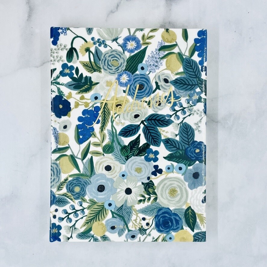 Garden Party Blue Address Book