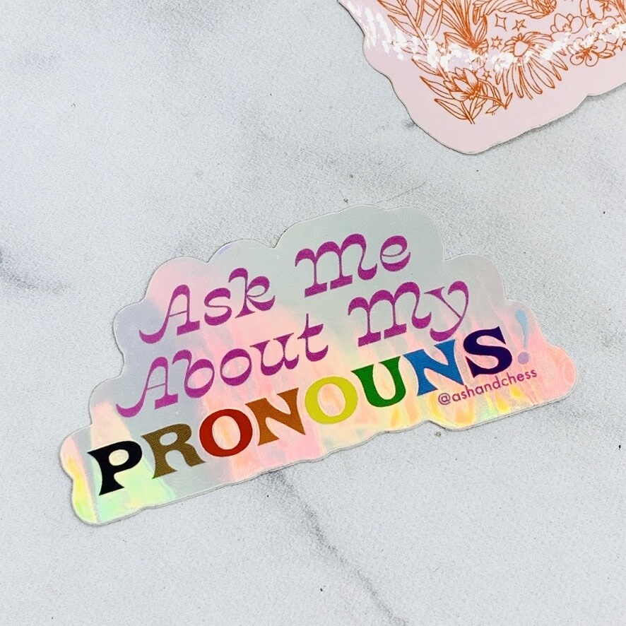 Pronouns Sticker DNO