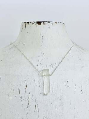 Locally Handmade Quartz Pendulum and Sterling Silver 20&quot; Necklace