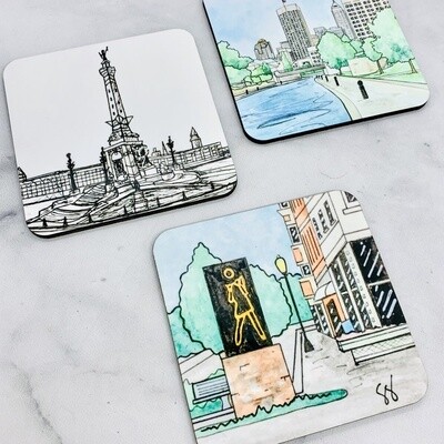 Indy Icon Coaster Set of 3