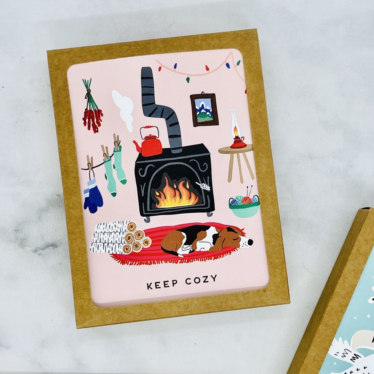 Keep Cozy Hearth Holiday Cards 8 Boxed