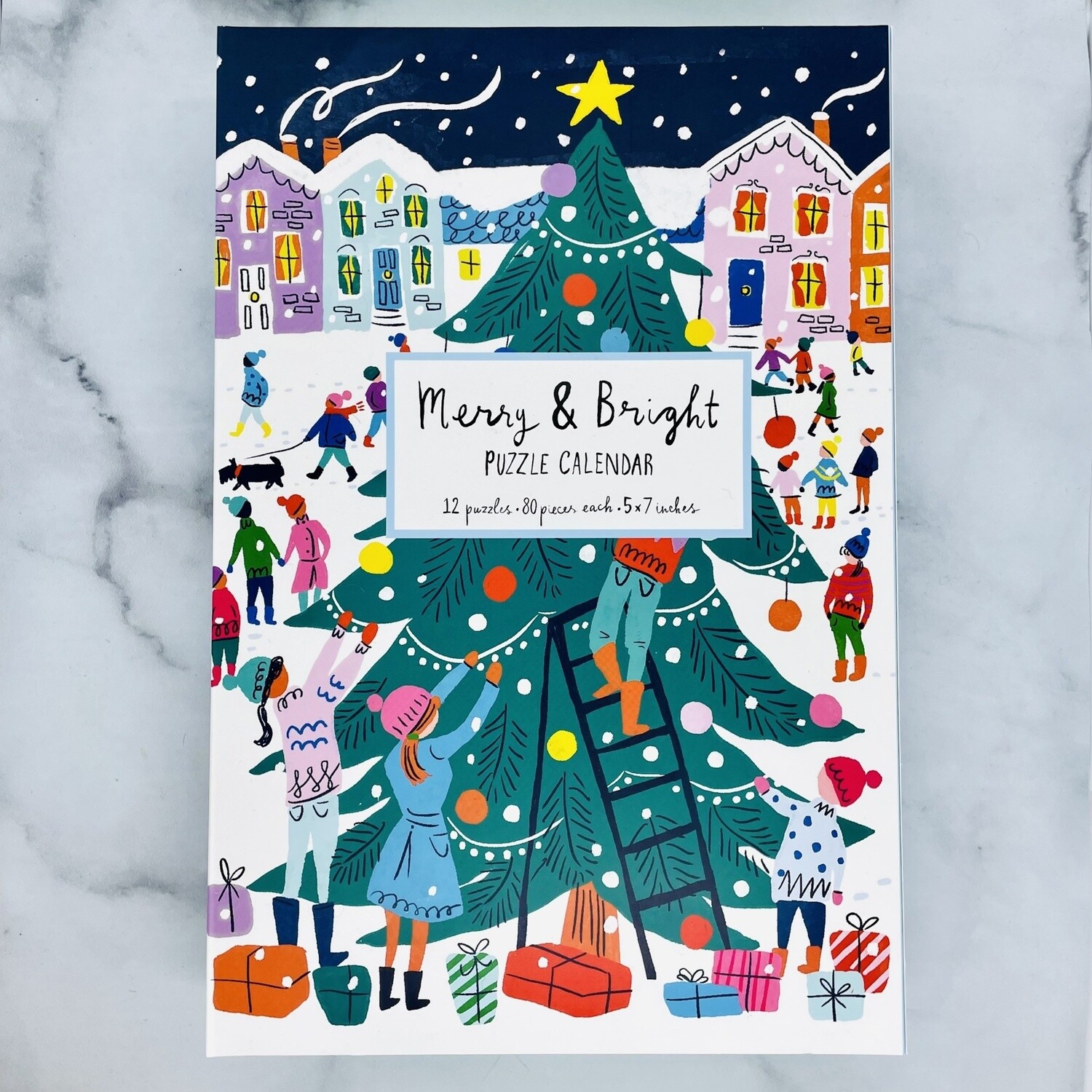 Merry and Bright Advent Calendar Puzzle: 12 80pc puzzles